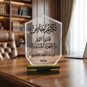 درع كريستال(طباعة حسب الطلب)
